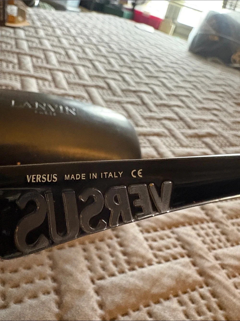 Versus By Versace Black Sunglasses with Dark Gray Lenses